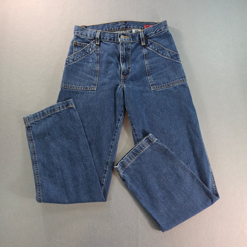 Levi's Vintage Y2K Camp Pant Jeans Womens 6M Blue Denim Straight Leg Utility